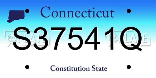 S37541Q Connecticut License Plate