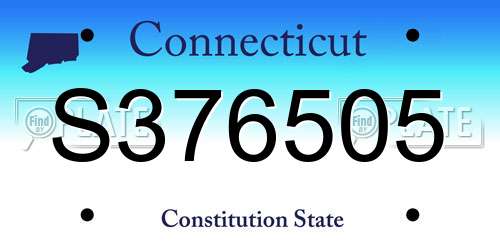 S376505 Connecticut License Plate