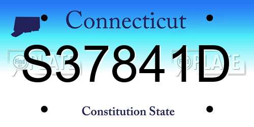 S37841D Connecticut License Plate