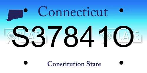S37841O Connecticut License Plate