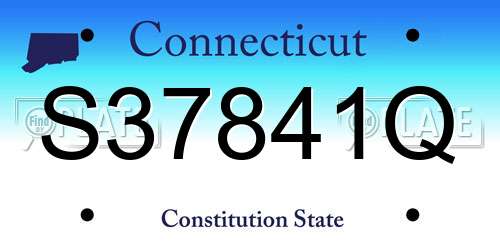 S37841Q Connecticut License Plate