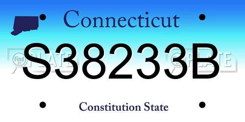 S38233B Connecticut License Plate
