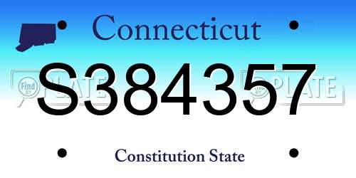 S384357 Connecticut License Plate