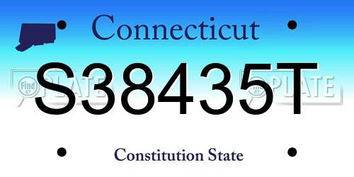 S38435T Connecticut License Plate