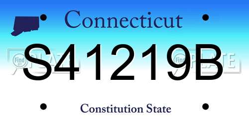 S41219B Connecticut License Plate