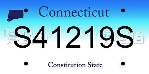 S41219S Connecticut License Plate