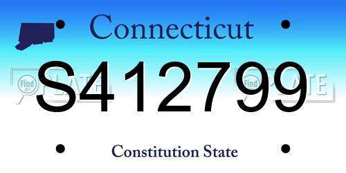 S412799 Connecticut License Plate