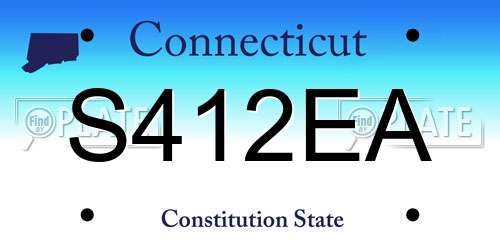 S412EA Connecticut License Plate