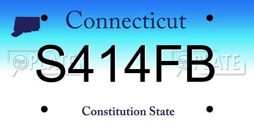 S414FB Connecticut License Plate
