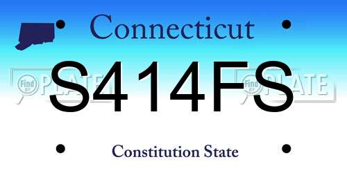 S414FS Connecticut License Plate