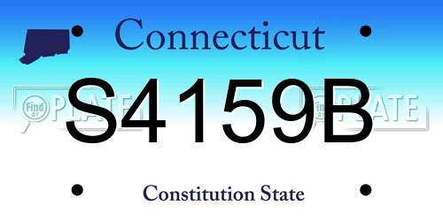 S4159B Connecticut License Plate