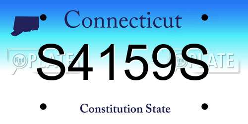 S4159S Connecticut License Plate