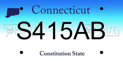 S415AB Connecticut License Plate