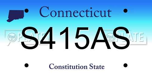 S415AS Connecticut License Plate