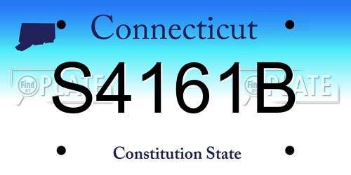 S4161B Connecticut License Plate