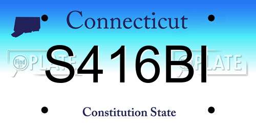 S416BI Connecticut License Plate