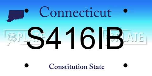 S416IB Connecticut License Plate