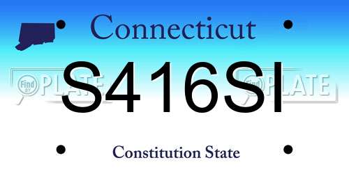 S416SI Connecticut License Plate