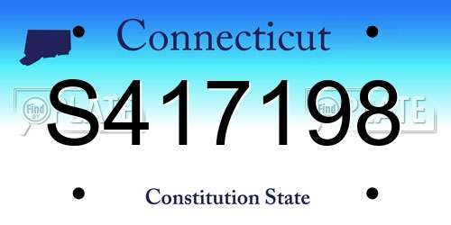 S417198 Connecticut License Plate