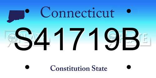 S41719B Connecticut License Plate
