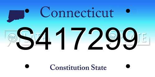 S417299 Connecticut License Plate