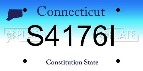 S4176I Connecticut License Plate