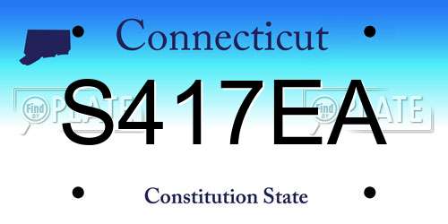 S417EA Connecticut License Plate