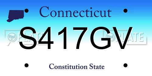 S417GV Connecticut License Plate