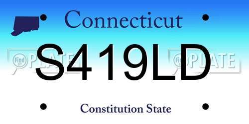 S419LD Connecticut License Plate