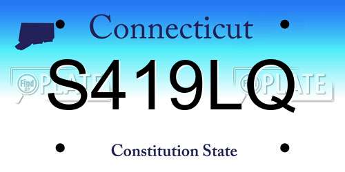 S419LQ Connecticut License Plate