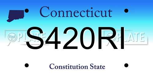 S420RI Connecticut License Plate