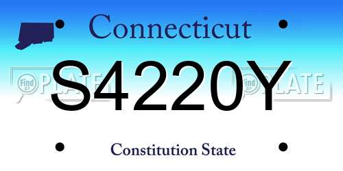 S4220Y Connecticut License Plate