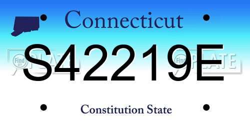 S42219E Connecticut License Plate