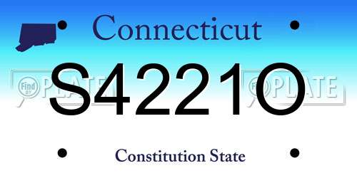 S4221O Connecticut License Plate