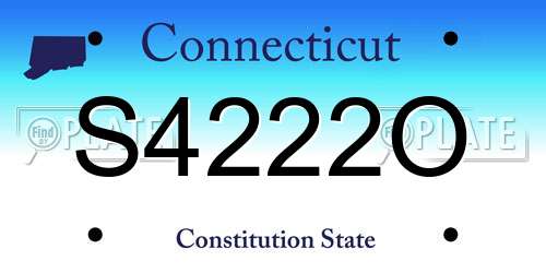S4222O Connecticut License Plate