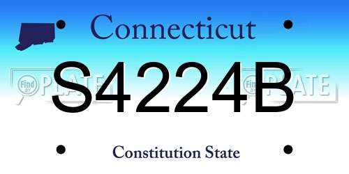 S4224B Connecticut License Plate