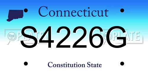 S4226G Connecticut License Plate