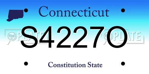 S4227O Connecticut License Plate