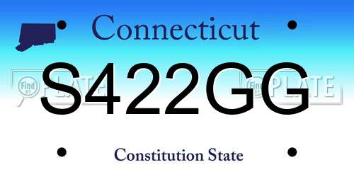 S422GG Connecticut License Plate