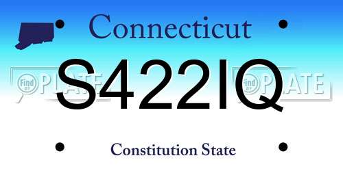 S422IQ Connecticut License Plate