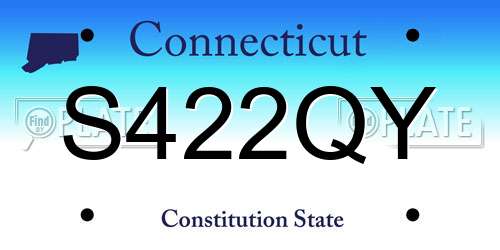 S422QY Connecticut License Plate