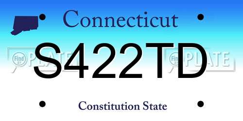S422TD Connecticut License Plate