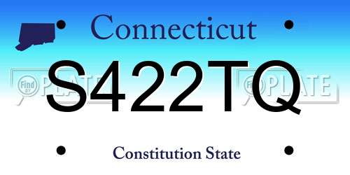 S422TQ Connecticut License Plate