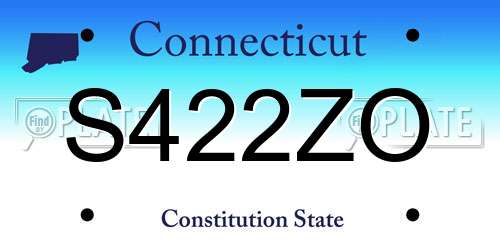 S422ZO Connecticut License Plate