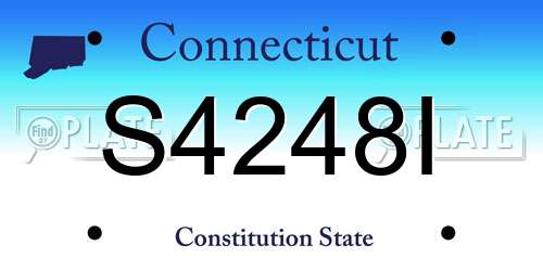 S4248I Connecticut License Plate