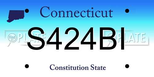 S424BI Connecticut License Plate
