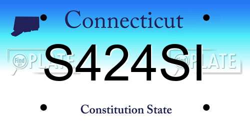 S424SI Connecticut License Plate