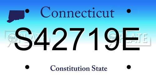 S42719E Connecticut License Plate