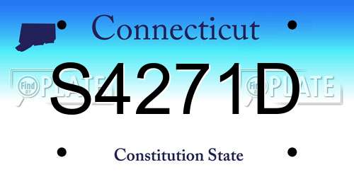 S4271D Connecticut License Plate