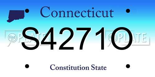 S4271O Connecticut License Plate